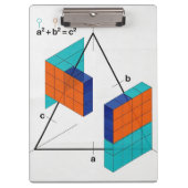 3D Pythagorean Theorem Math Clipboard Klembord (Voorkant)