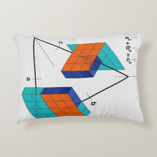 3D Pythagorean Theorem Math Pillow Accent Kussen