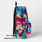 3D Queen of Hearts Gepersonaliseerde Kinder naam Bedrukte Rugzak (Links)