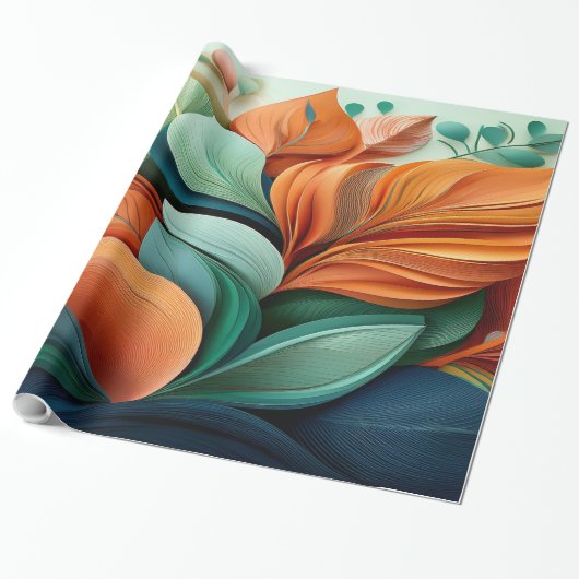 3D Quilled Bloem Luxe Inpakpapier (Uitgerold)