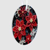 3d Quilled Paper Art Christmas Flower Ornament (voorkant)