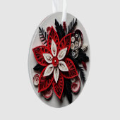 3d Quilled Paper Art Christmas Flower Ornament (voorkant)