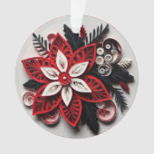 3d Quilled Paper Art Christmas Flower Ornament (voorkant)