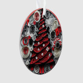 3d Quilled Paper Art Kerstboom en Sneeuwvlokken Ornament (voorkant)