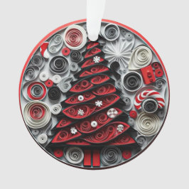 3d Quilled Paper Art Kerstboom en Sneeuwvlokken Ornament