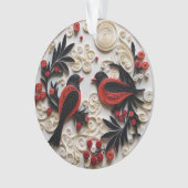 3D Quilled Papier Art Vogels Ornament (voorkant)