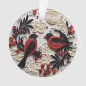 3D Quilled Papier Art Vogels Ornament (voorkant)