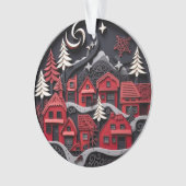 3d Quilled Papier Kunst Kerstdorp Ornament (voorkant)