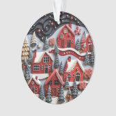 3d Quilled Papier Kunst Kerstdorp Ornament (voorkant)