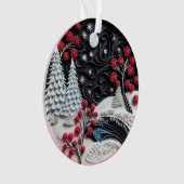 3d Quilled Papier Kunst Kerstmislandschap Ornament (voorkant)