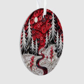 3d Quilled Papier Kunst Kerstmislandschap Ornament (voorkant)