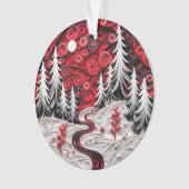 3d Quilled Papier Kunst Kerstmislandschap Ornament (voorkant)