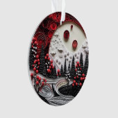 3d Quilled Papier Kunst Kerstmislandschap Ornament (voorkant)