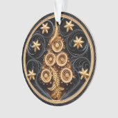 3d Quilling Effect Boom en Sterren Ornament (voorkant)