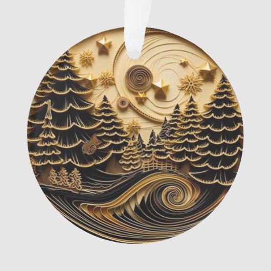 3D Quilling Effect Forest Ornament (voorkant)