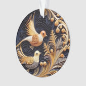 3D Quilling effect vogels Ornament (voorkant)