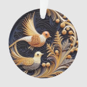 3D Quilling effect vogels Ornament (voorkant)