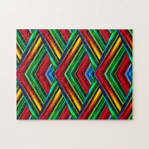 3D Rainbow Diamonds   Colorful Perspective Legpuzzel