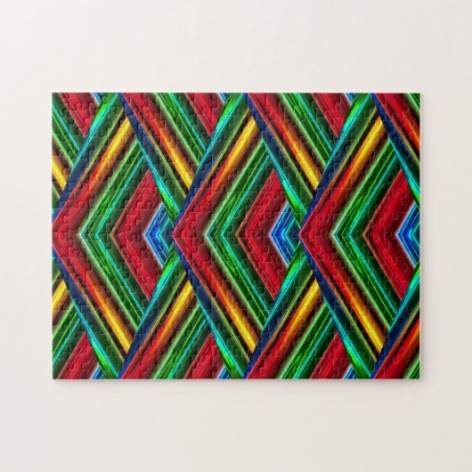 3D Rainbow Diamonds | Colorful Perspective Legpuzzel (Horizontaal)