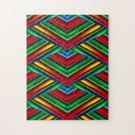 3D Rainbow Diamonds | Colorful Perspective Legpuzzel