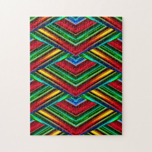 3D Rainbow Diamonds | Colorful Perspective Legpuzzel (Verticaal)