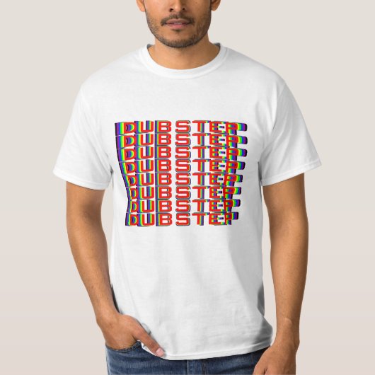 3D Rainbow Dubstep Tee Shirt (Voorkant)
