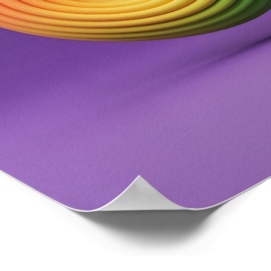 3D Rainbow Infinity Symbool Autisme Neurodiversite Poster (Hoek)