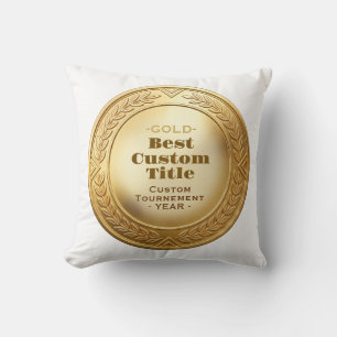 3D Realistisch Gouden Medaille Aanpasbare Prijs Kussen