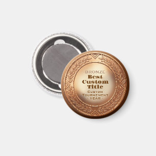 3D Realistische Bronzen Medaille Aangepaste Bewerk Magneet