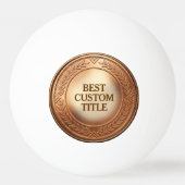 3D Realistische Bronzen Medaille Aangepaste Bewerk Pingpongbal (Achterkant)
