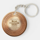 3D realistische bronzen medaille aangepaste bewerk Sleutelhanger (Achterkant)