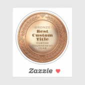 3D Realistische Bronzen Medaille Aangepaste Bewerk Sticker (Vel)