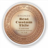 3D Realistische Bronzen Medaille Aangepaste Bewerk Sticker (Voorkant)
