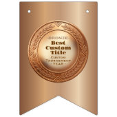 3D Realistische Bronzen Medaille Aangepaste Bewerk Vlaggetjes (Derde vlag)
