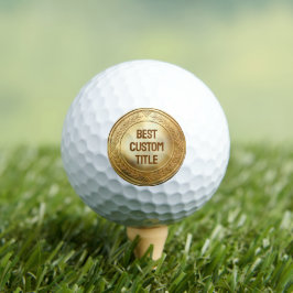 3D realistische gouden medaille aangepaste bewerkb Golfballen