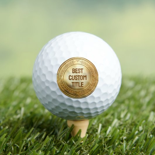 3D realistische gouden medaille aangepaste bewerkb Golfballen (Insitu Shirt)