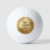 3D realistische gouden medaille aangepaste bewerkb Golfballen (Voorkant)