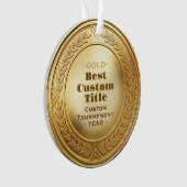 3D realistische gouden medaille aangepaste bewerkb Ornament (voorkant)