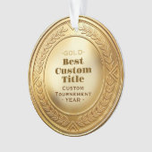 3D realistische gouden medaille aangepaste bewerkb Ornament (voorkant)