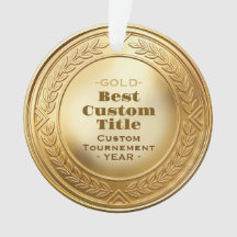 3D realistische gouden medaille aangepaste bewerkb
