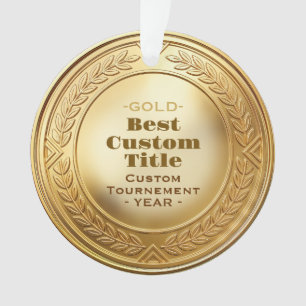 3D realistische gouden medaille aangepaste bewerkb Ornament