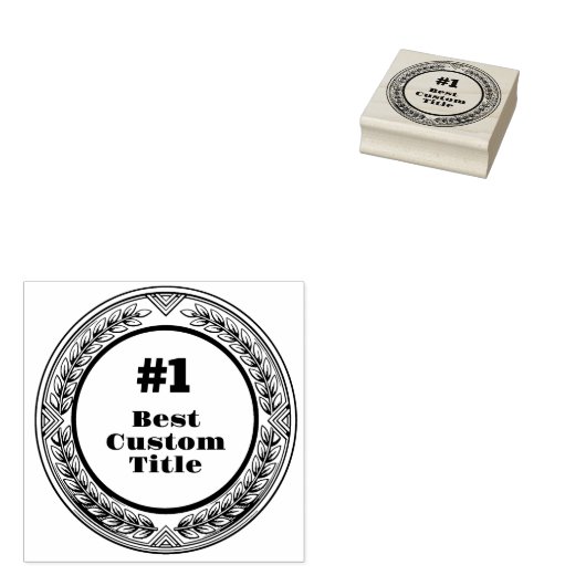 3D realistische gouden medaille aangepaste bewerkb Rubberstempel (Gestempeld)