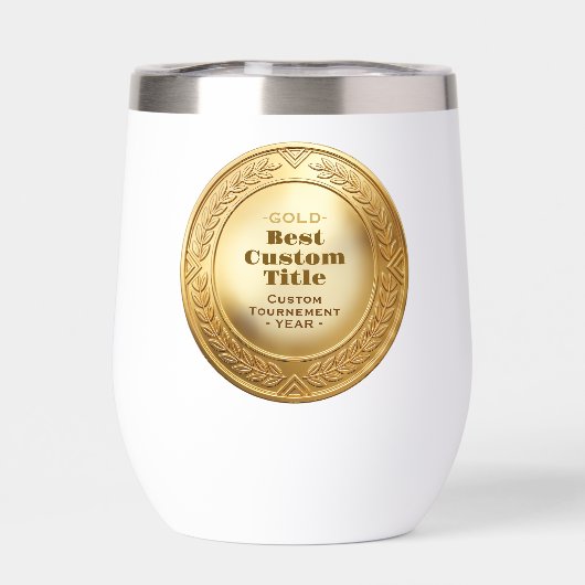 3D Realistische Gouden Medaille Aanpasbare Ondersc (Achterkant)