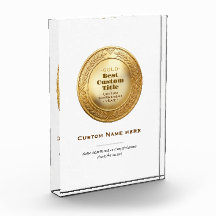 3D Realistische Gouden Medaille Aanpasbare Ondersc