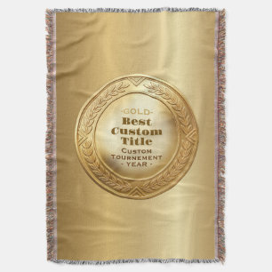 3D Realistische Gouden Medaille Aanpasbare Ondersc Deken