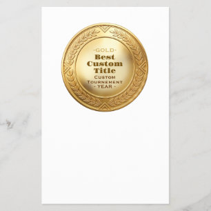 3D Realistische Gouden Medaille Aanpasbare Ondersc Flyer