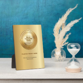 3D Realistische Gouden Medaille Aanpasbare Ondersc Fotoplaat