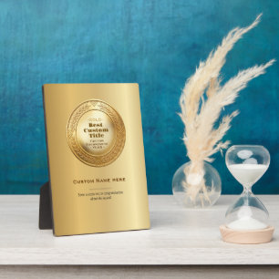 3D Realistische Gouden Medaille Aanpasbare Ondersc Fotoplaat