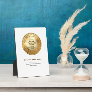 3D Realistische Gouden Medaille Aanpasbare Ondersc Fotoplaat