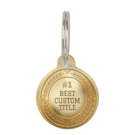 3D Realistische Gouden Medaille Aanpasbare Ondersc Huisdierpenning